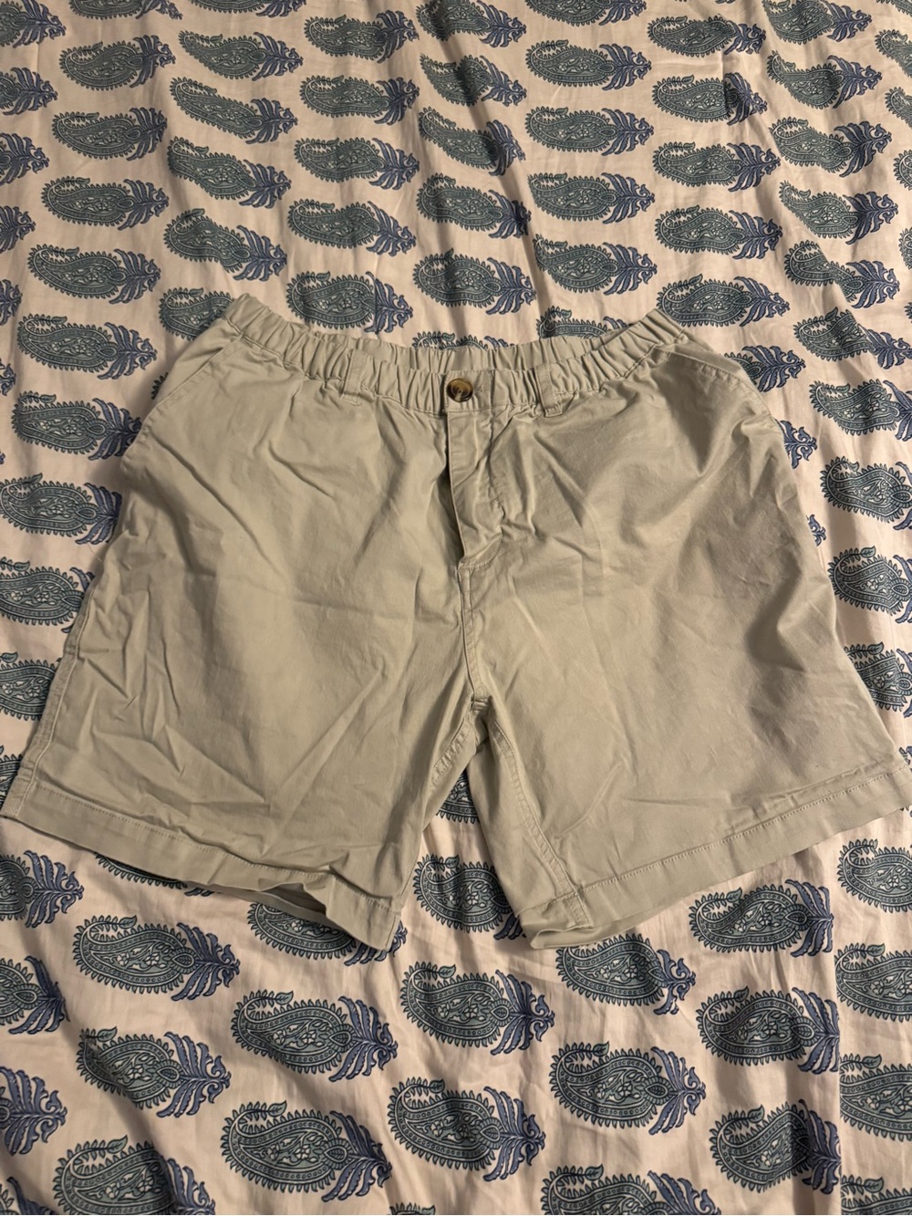 The Limited Men's Light Khaki Flat-Front Shorts
